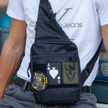 Тактична сумка на плече із кобурою, система MOLLE, патч-панель, Cordura