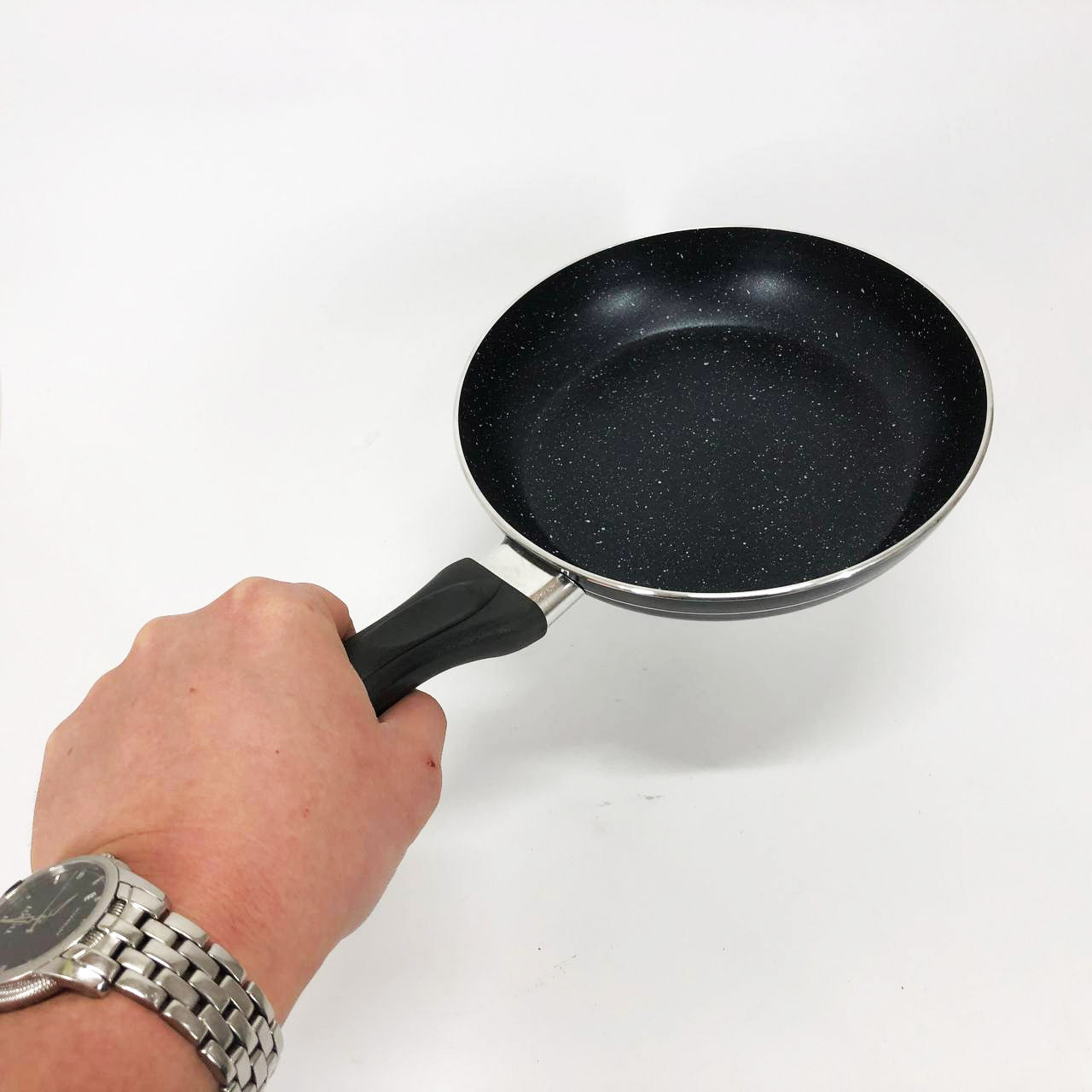 Сковорода UNIQUE UN-5151 антипригарное гранитное покрытие 18 см темный мрамор