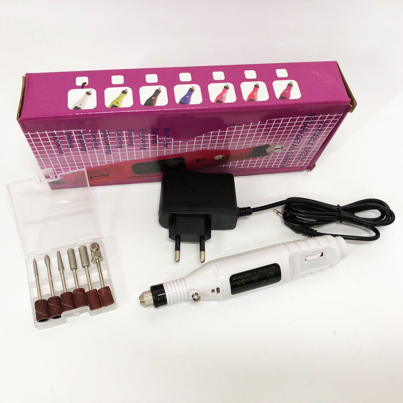 Ручний фрезер для нігтів SmartUs CBM-033 для манікюру та педикюру в домашніх умовах. Колір: білий