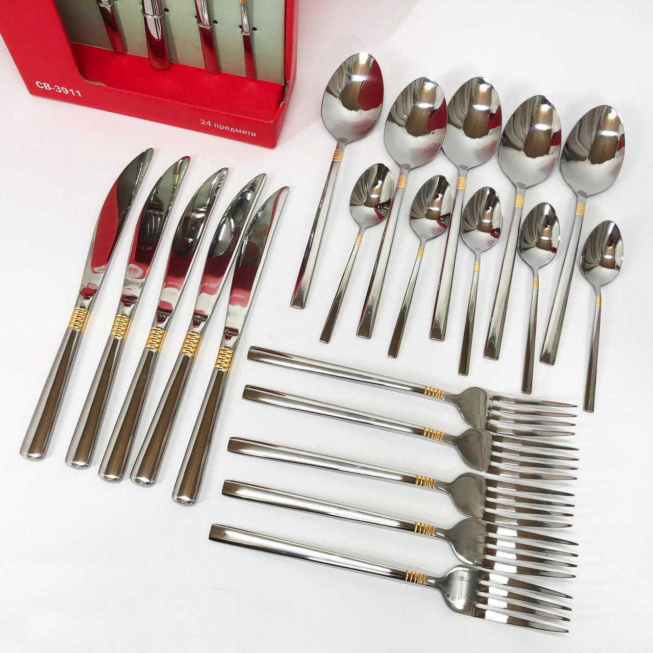 Набір столових приладів 24 предметів Con Brio CB-3912