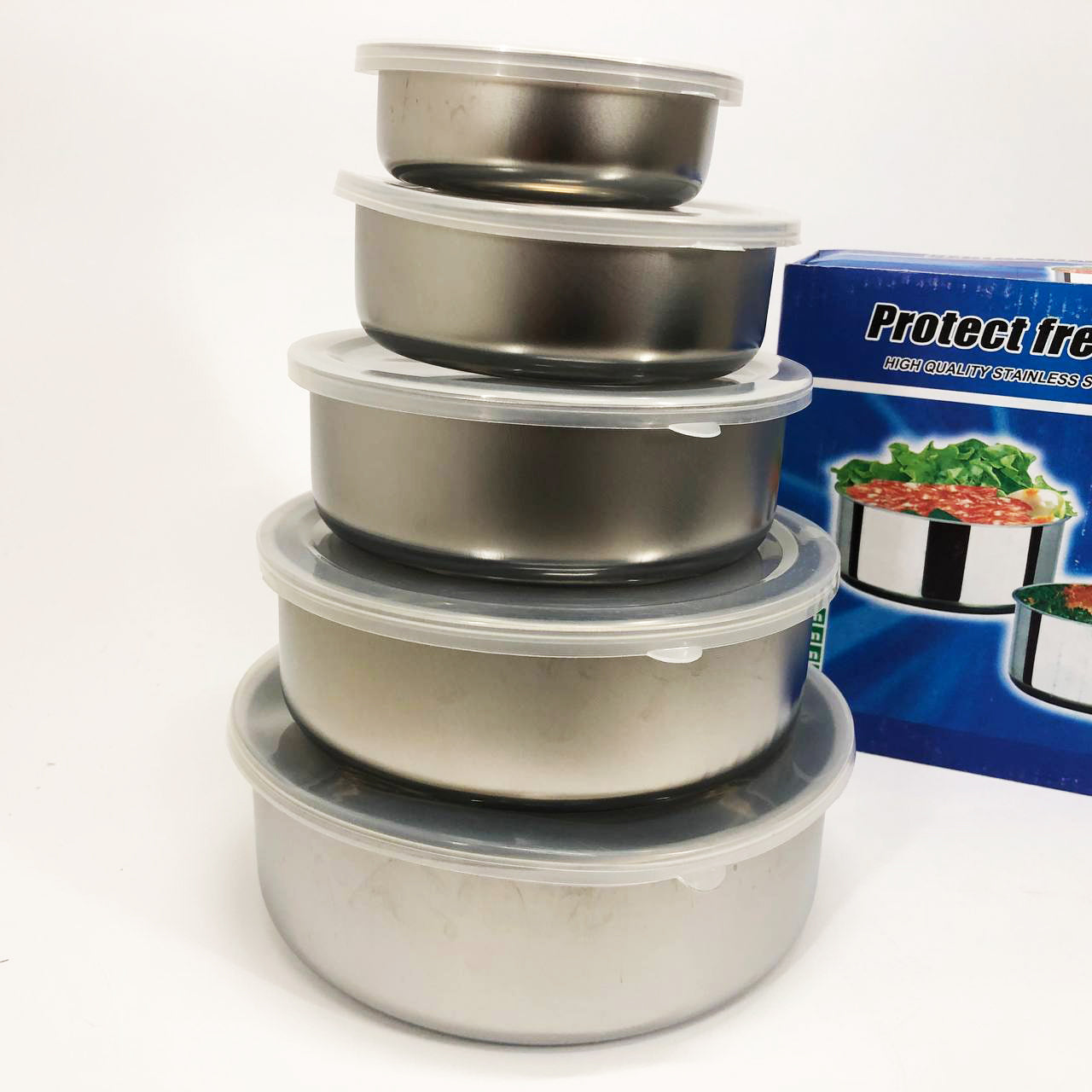 Набор пищевых контейнеров Unique UN-1515 5 шт из нержавеющей стали