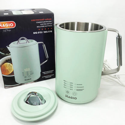 Электрочайник Magio MG-515, 1.5 л, 1500 Вт, с двойными стенками и регулировкой температуры