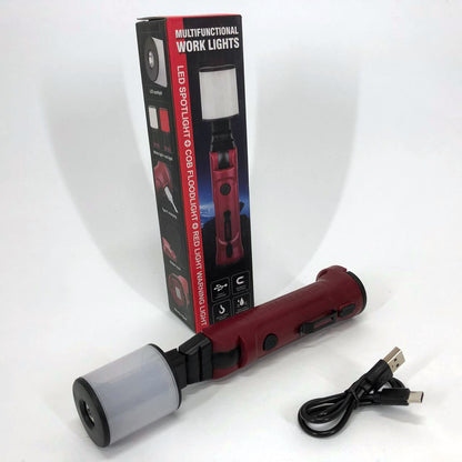 Фонарь аккумуляторный WORKLIGHT-072-XPE 10W 350Lm с крюком и магнитом, Многофункциональный led фонарь