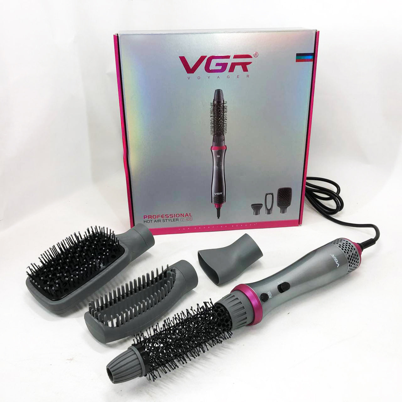 Профессиональный стайлер для укладки волос 4в1 VGR V-408 700 Вт, Функциональный профессиональный фен