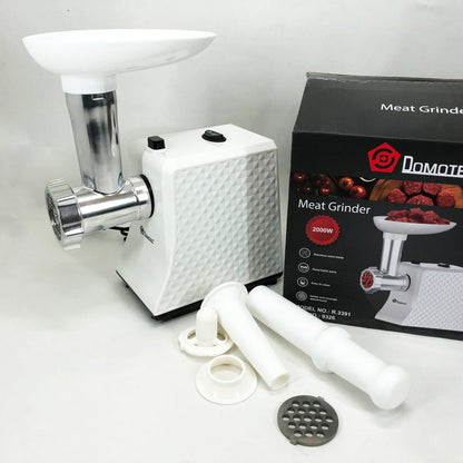 Электрическая Мясорубка Domotec R3391 2000W, Мощная компактная мясорубка для дома, Мясорубка 3 в 1