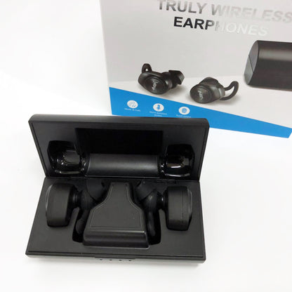 Наушники Bluetooth NIA NB710 с кейсом черные беспроводные, Наушники для тренировок сенсорные беспроводные