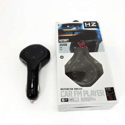 Трансмиттер Автомобильный FM модулятор FM H29 BT, Модулятор для мобильных устройств в авто. Цвет: черный