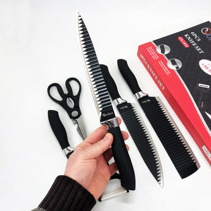 Набор ножей UNIQUE UN-1821 6 шт кухонные ножи ножницы и овощечистка