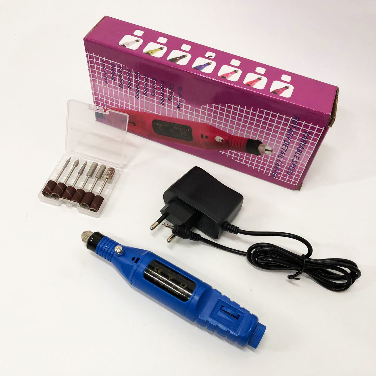 Ручний фрезер для нігтів SmartUs CBM-033 для манікюру та педикюру в домашніх умовах. Колір: синій