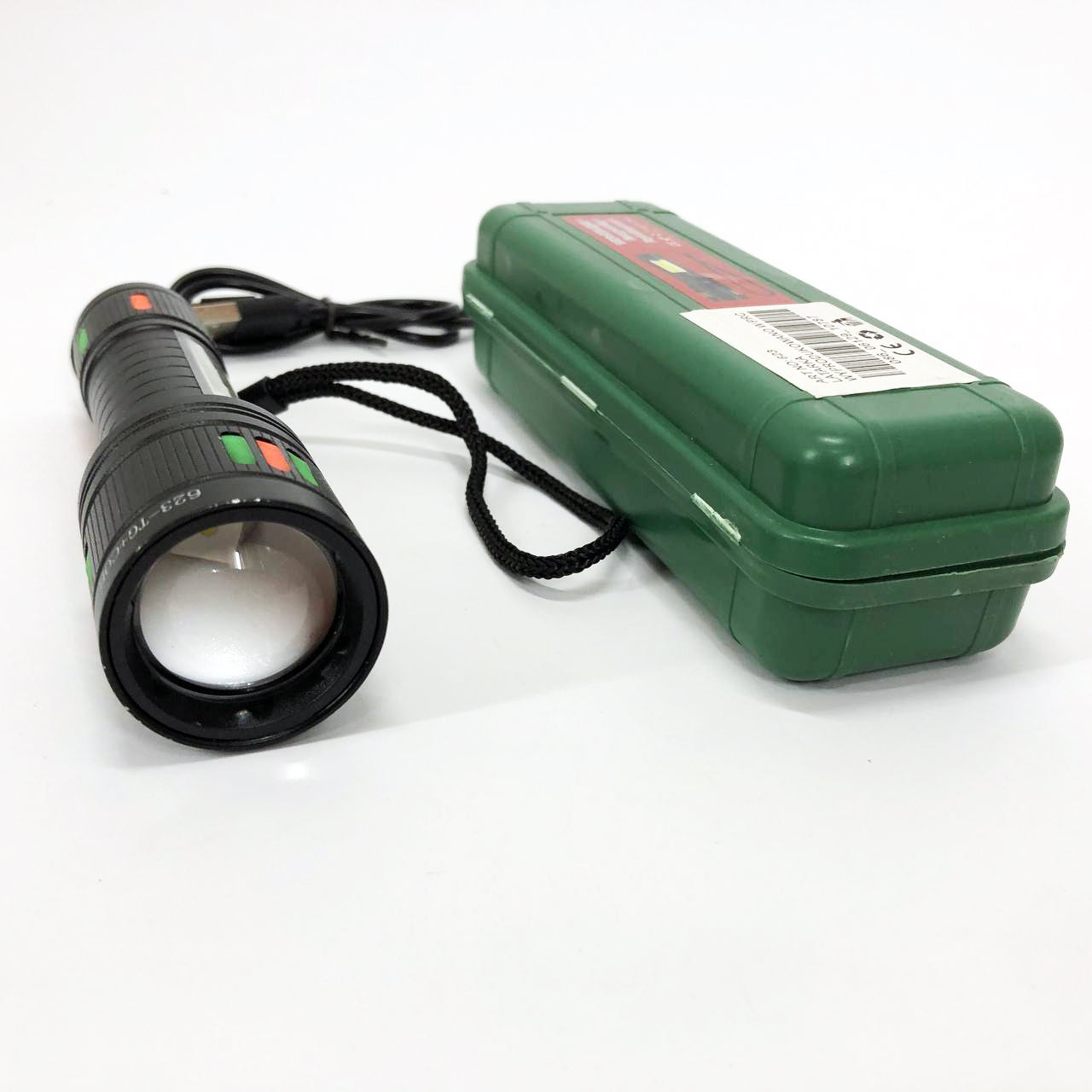 Фонарик 623-TG+COB, Переносной ручной мощный фонарь, Портативный светодиодный фонарь с зарядкой