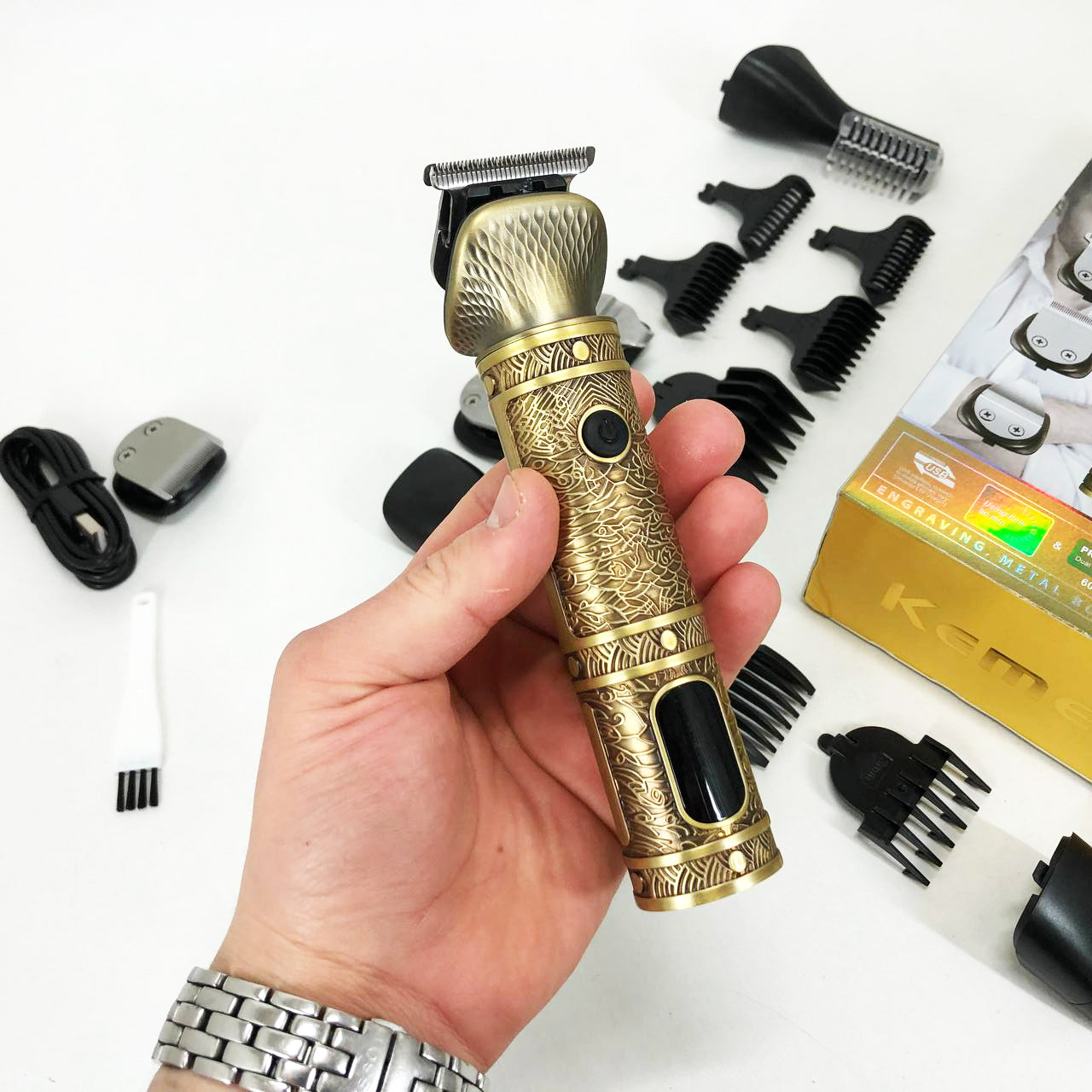 Триммер 18 в 1 Kemei KM-2313, Универсальный триммер для мужчин хорошие машинки для стрижки волос для дома