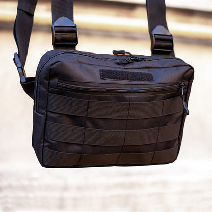 Тактична сумка нагрудна з Cordura 1000D, чоловіче розвантаження чорна