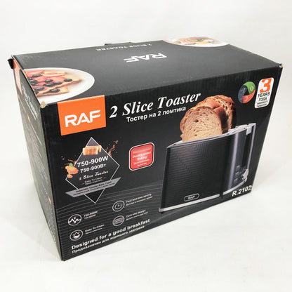Тостер RAF R.2102, 900 Вт, 2 широких слота, функция размораживания и подогрева