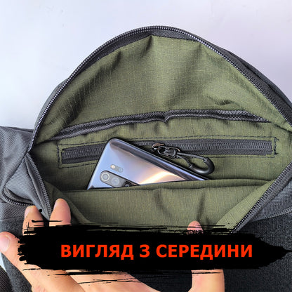 Тактична бананка з чоловічою патч-панеллю, Сумка через плече з Cordura