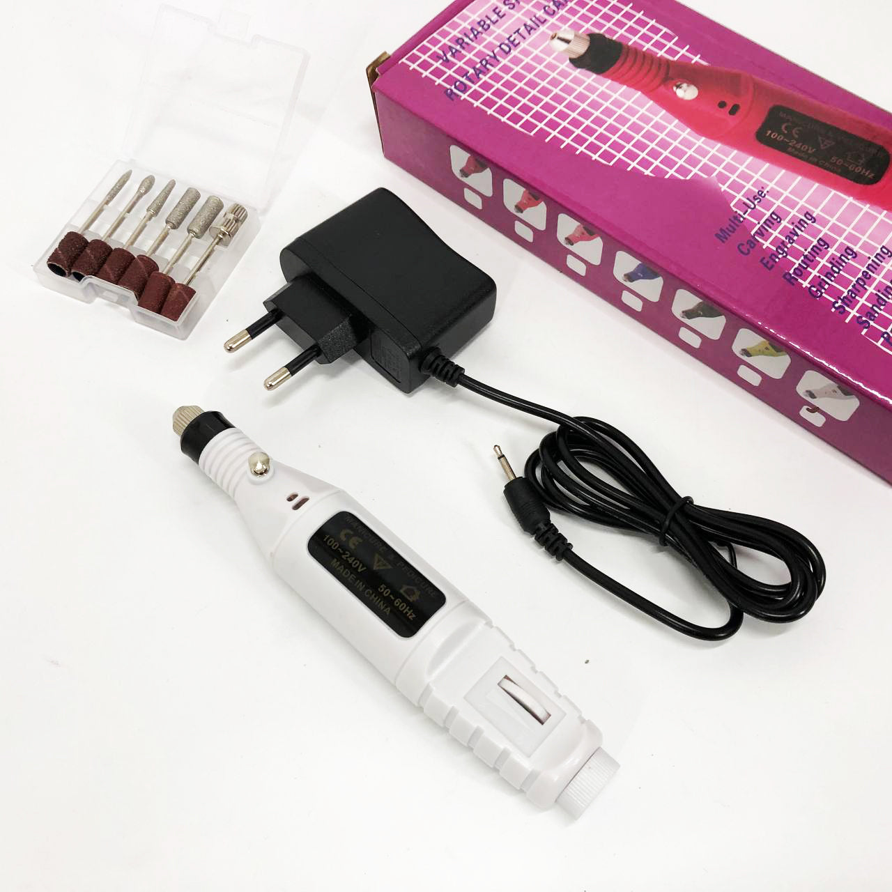 Ручний фрезер для нігтів SmartUs CBM-033 для манікюру та педикюру в домашніх умовах. Колір: білий