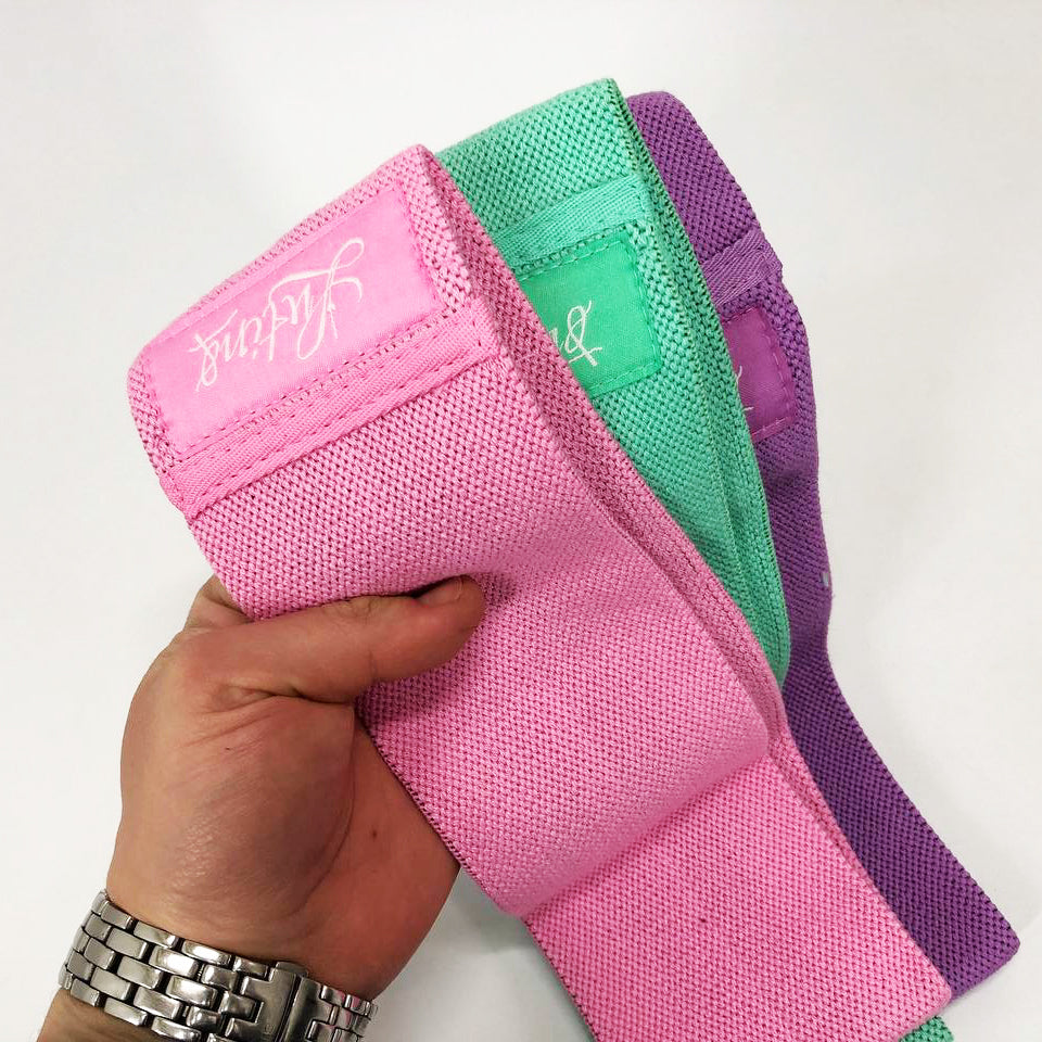 Резинки для фитнеса и спорта WOW LT-003 Набор тканевая лента эспандер 3 шт, Жгут эспандер для занятия