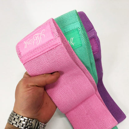 Резинки для фитнеса и спорта WOW LT-003 Набор тканевая лента эспандер 3 шт, Жгут эспандер для занятия