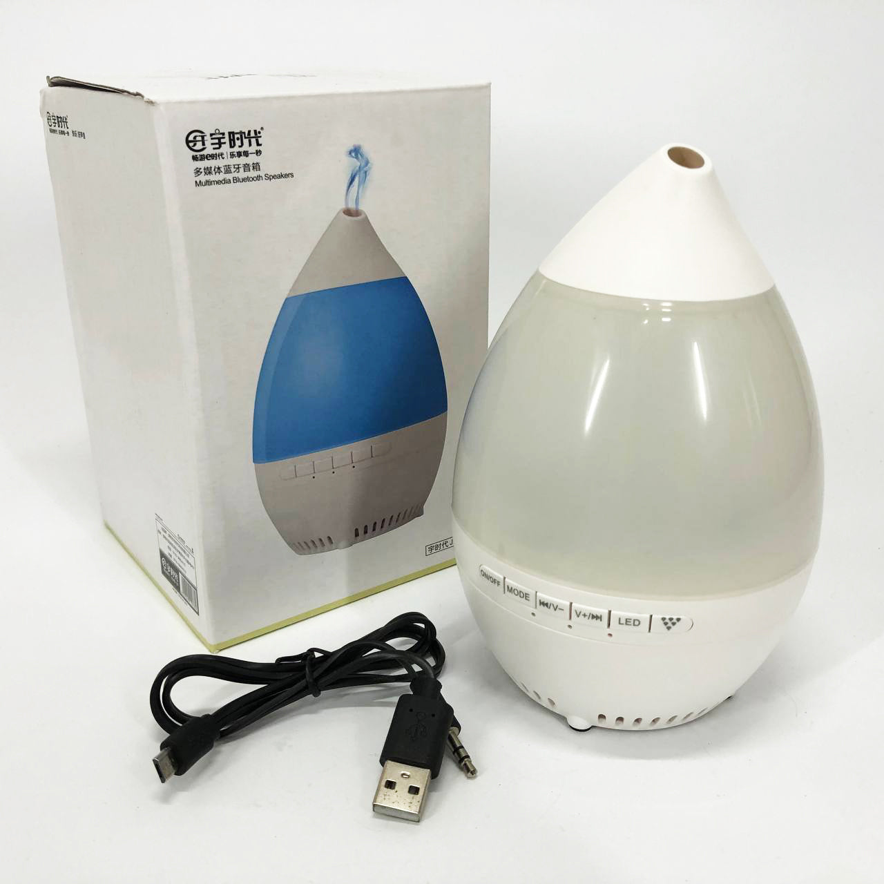 Колонка увлажнитель с диодной подсветкой JT-315, Ионизатор увлажнитель воздуха аромадиффузор. Цвет: белый