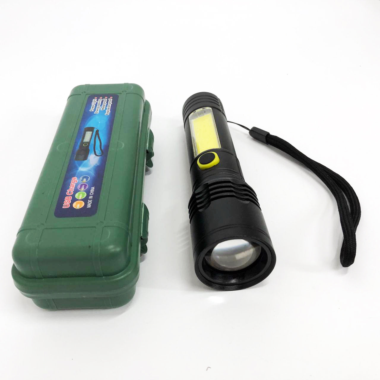 Фонарик BN-537-TG+COB (White+red), Тактичный фонарь ручной, Топ-фонарик, Фонарик полис