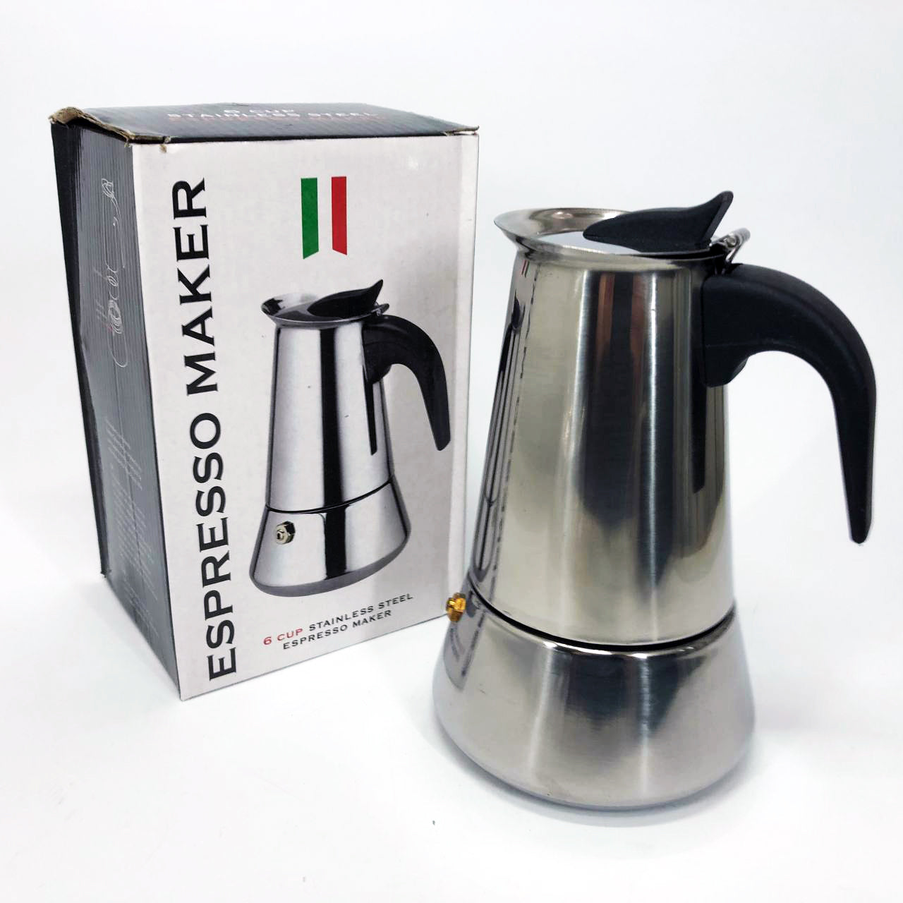 Кофеварка гейзерная Unique UN-1902 на 6 чашек 270 мл, Гейзерная кофеварка для электроплиты