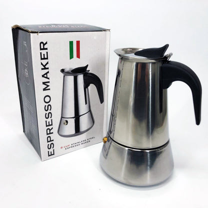 Кофеварка гейзерная Unique UN-1902 на 6 чашек 270 мл, Гейзерная кофеварка для электроплиты