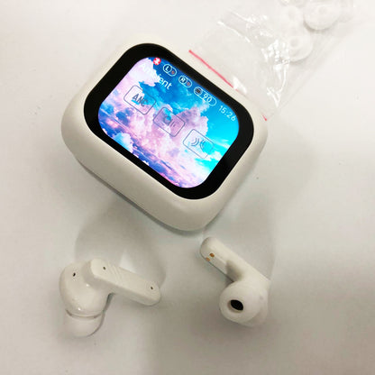 Наушники беспроводные LX-10 TWS Earbuds с LED дисплеем, Блютуз гарнитуры, Вакуумные наушники. Цвет: белый