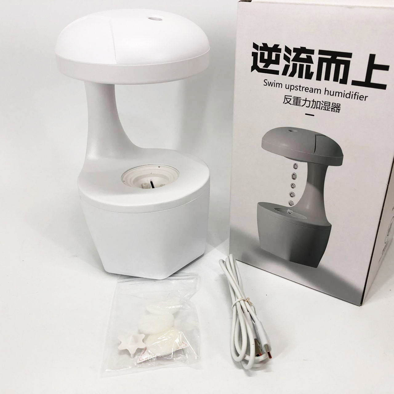 Антигравитационный капельный увлажнитель воздуха с обратным потоком UKC Anti Gravity Humidifier 800 мл 5 Вт