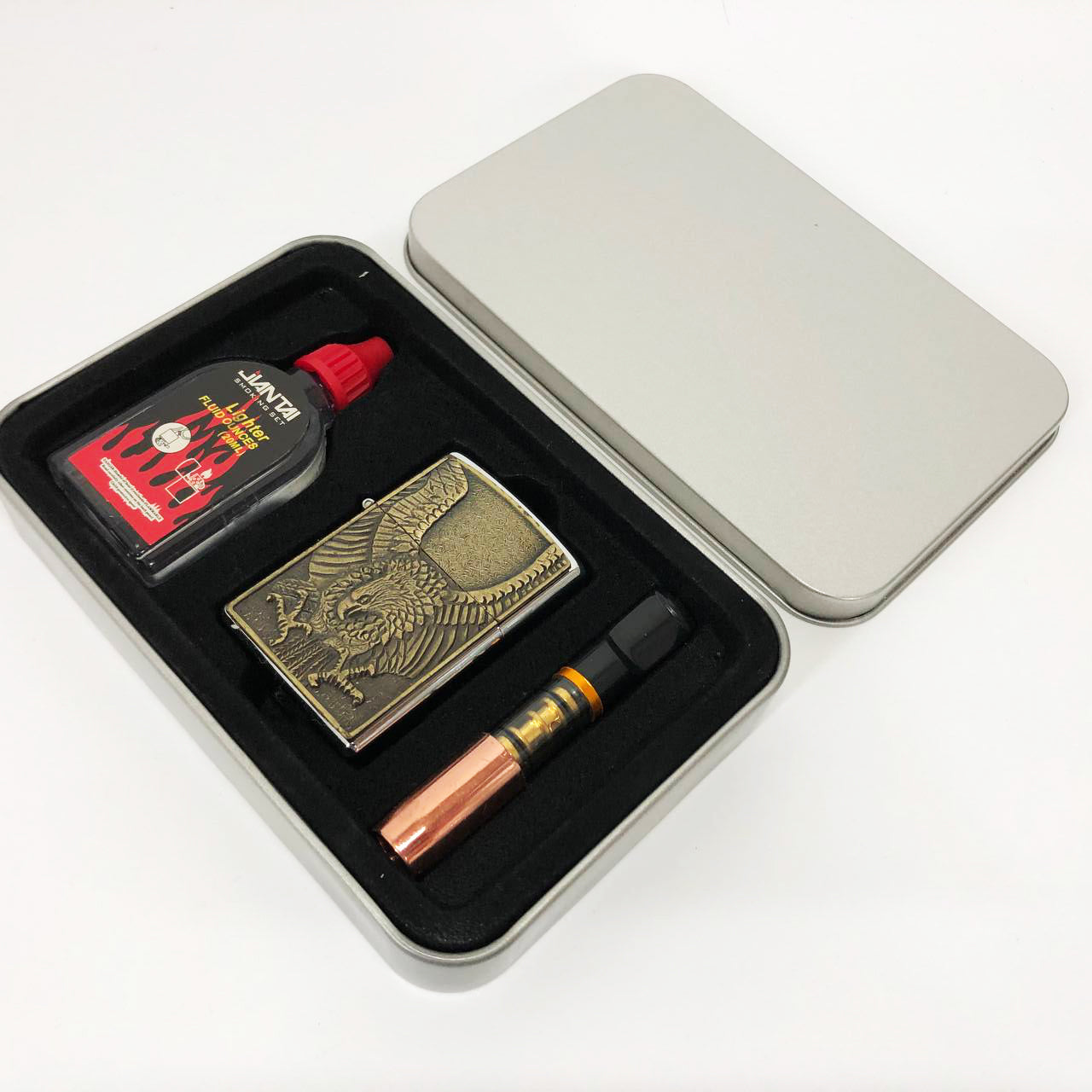 Зажигалка бензиновая в подарочной коробке N13, подарочные прикольные зажигалки, подарок зажигалка парню