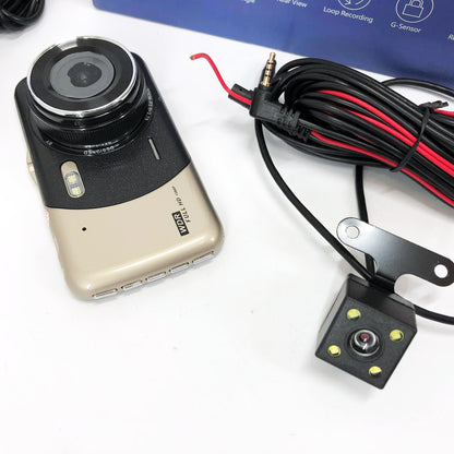 Автомобильный видеорегистратор X600 LCD 4 Angel Lens камеры 1080P Full HD TF