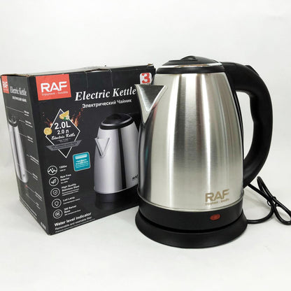 Электрочайник RAF R.7816 дисковый металлический 2 л 2200 Вт, Мощный кухонный чайник