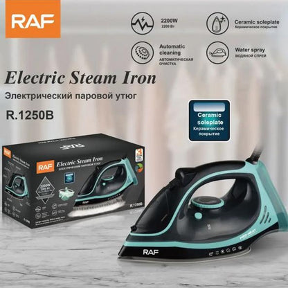 Утюг паровой RAF R.1250 с керамической подошвой и функцией самоочистки 2200 Вт. Цвет: синий