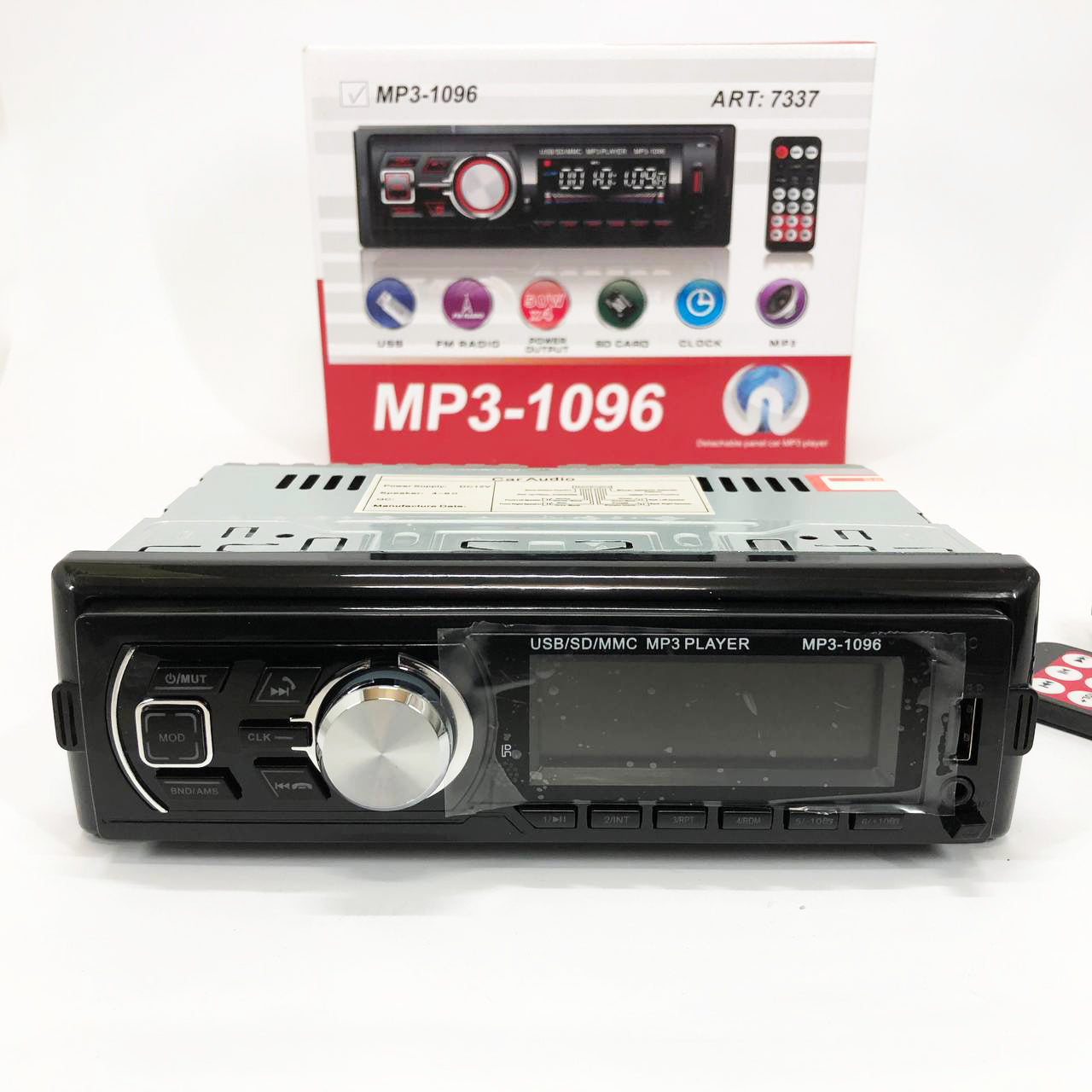 Автомагнитола MP3-1096 BT ISO со съемной панелью 4х50W, Магнитофон для машины авто автомобиля