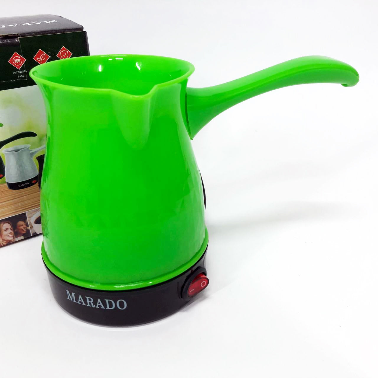 Электрическая турка с автоотключением при закипании для кофе Marado MA-1625. Цвет: зеленый