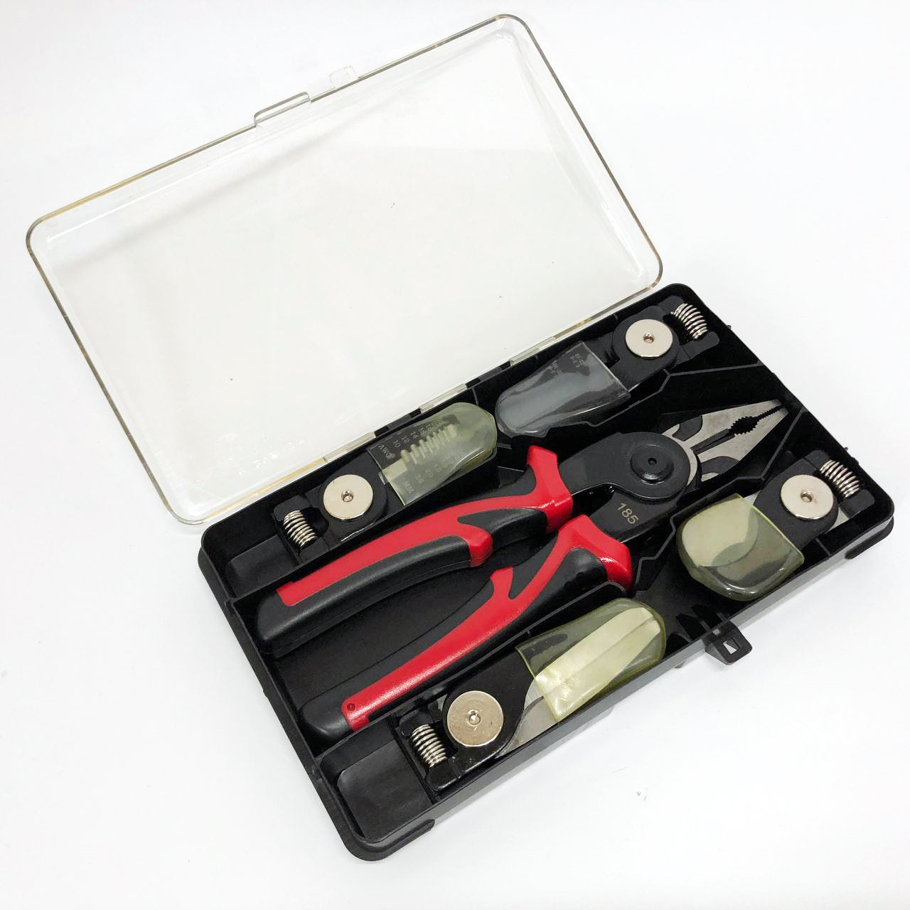 Багатофункціональний набір швидкозмінних інструментів 5 в 1 (плоскогубці, зачищення ізоляції, щипці обтискні)