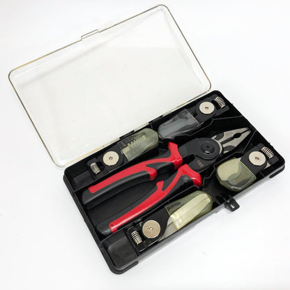 Багатофункціональний набір швидкозмінних інструментів 5 в 1 (плоскогубці, зачищення ізоляції, щипці обтискні)