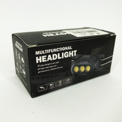 Фонарик налобный YD02-COB (White+red+blue), Налобные фонари для активных людей, фонарь для туризма