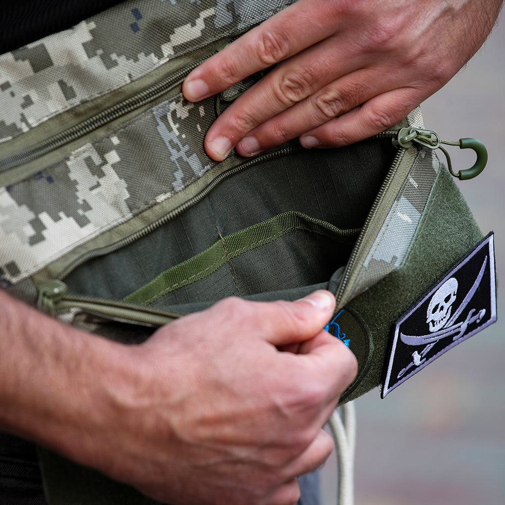 Сумка-кобура піксель камуфляж, тактична чоловіча сумка з тканини кордури AOR-1