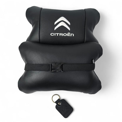 Набор кожаных подушек Citroën из натуральной итальянской кожи + фирменный брелок в подарок