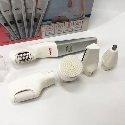 Эпилятор VGR 5 в 1 V-752, 5 насадок. Цвет: красный