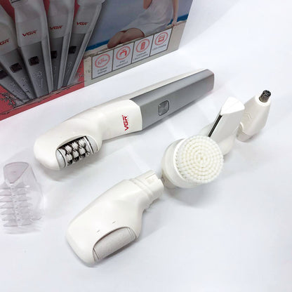 Эпилятор VGR 5 в 1 V-752, 5 насадок. Цвет: красный