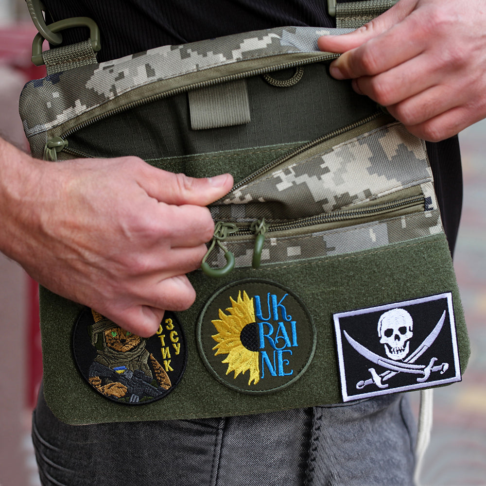 Сумка-кобура піксель камуфляж, тактична чоловіча сумка з тканини кордури AOR-1