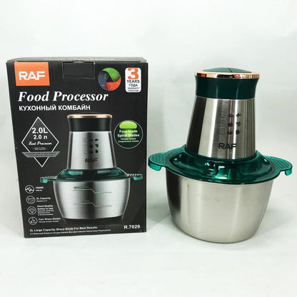 Кухонный комбайн RAF R.7029 электрический блендер измельчитель мясорубка 1000 Вт 2л, Мощный блендер