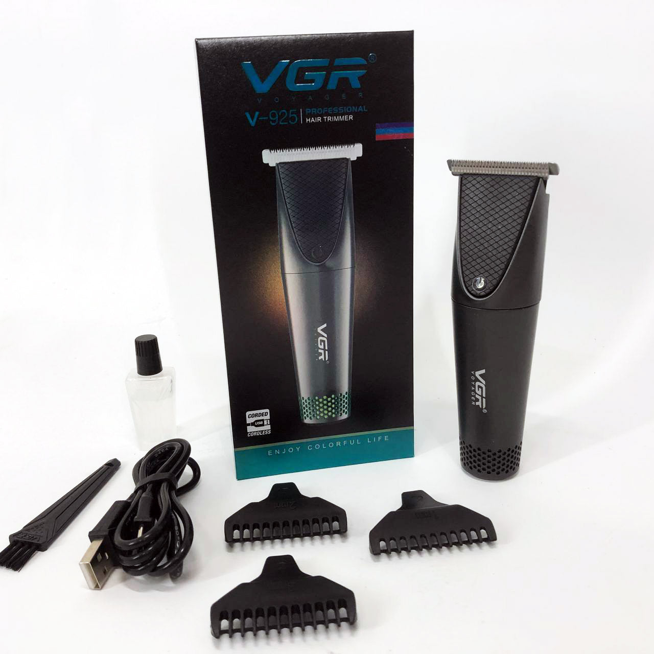 Машинка для стрижки VGR V-925, Профессиональная беспроводная машинка для стрижки волос, усов, бороды