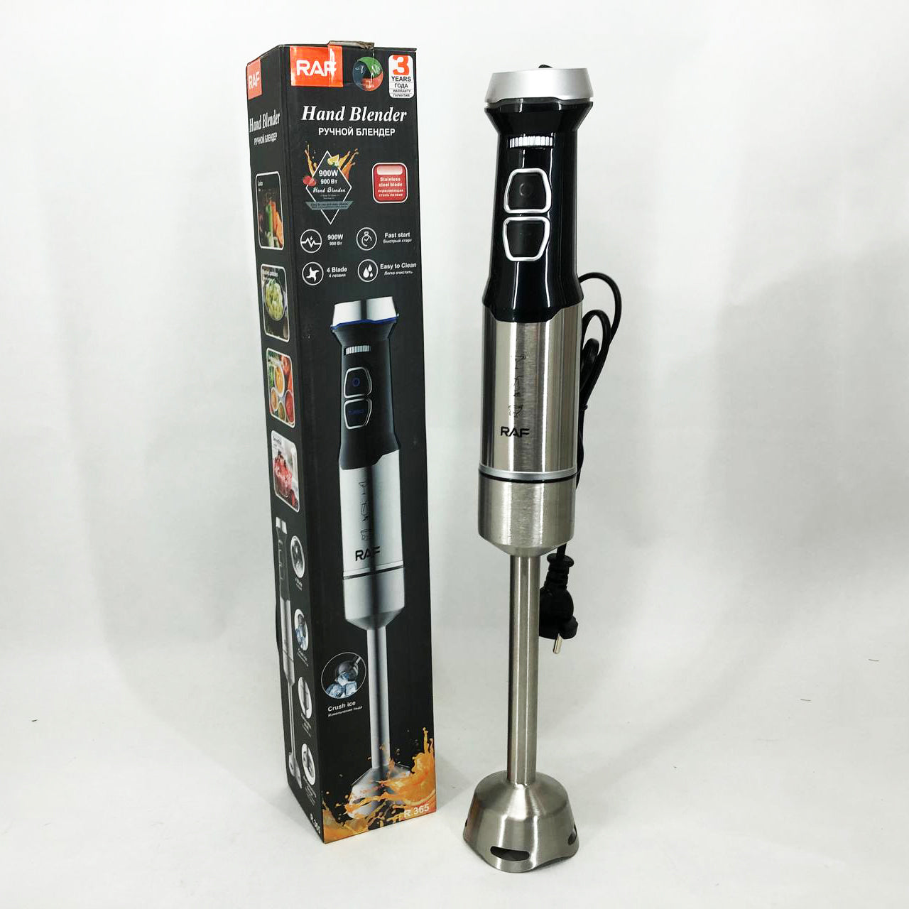 Металлический блендер RAF R.365 высокоскоростной ручной блендер
