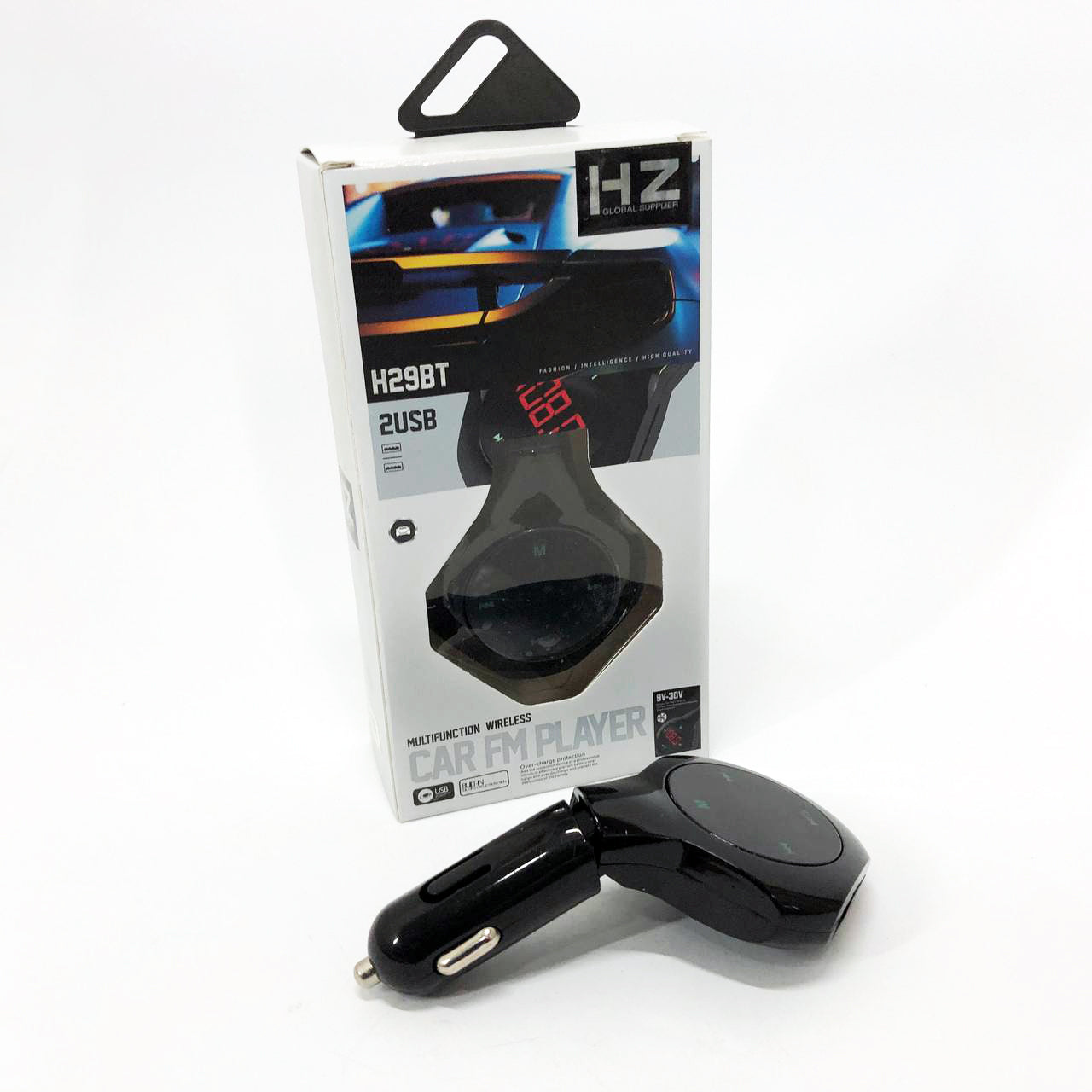 Трансмиттер Автомобильный FM модулятор FM H29 BT, Модулятор для мобильных устройств в авто. Цвет: черный
