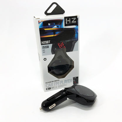 Трансмиттер Автомобильный FM модулятор FM H29 BT, Модулятор для мобильных устройств в авто. Цвет: черный