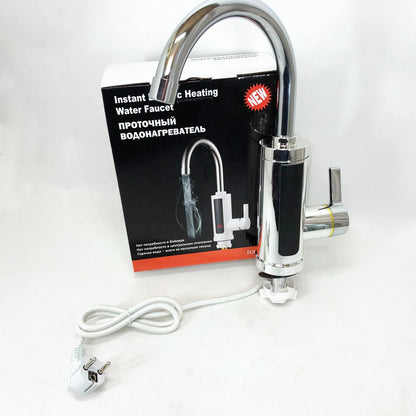 Водонагреватель проточный Delimano RX-0111c LCD дисплеем 3 кВт Кран электрический нижнее подключение