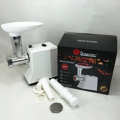 Электрическая Мясорубка Domotec R3391 2000W, Мощная компактная мясорубка для дома, Мясорубка 3 в 1