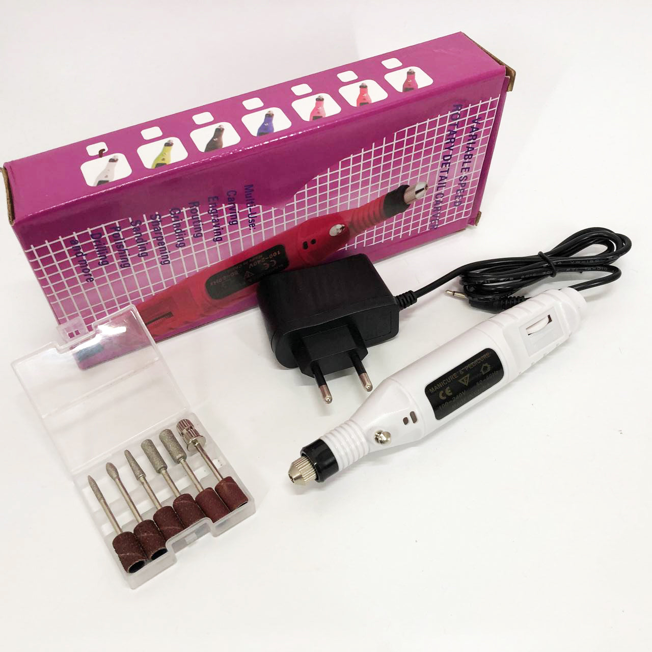 Ручний фрезер для нігтів SmartUs CBM-033 для манікюру та педикюру в домашніх умовах. Колір: білий