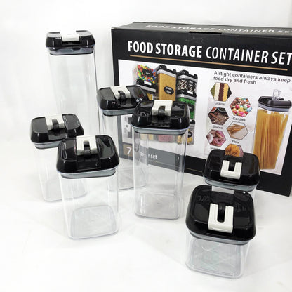 Набор контейнеров для еды FOOD Storage Container Set на защелках с уплотнителем из 7 предметов